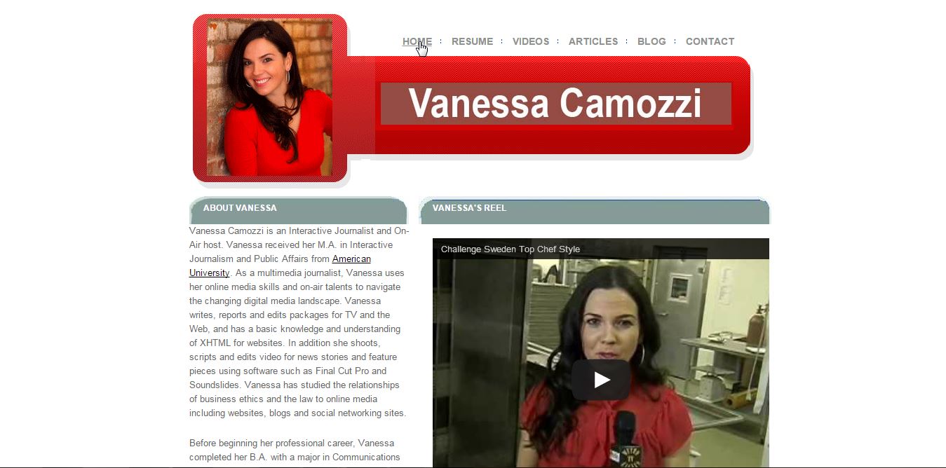 Vanessa Camozzi personal website